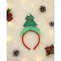 GENERICO - Set 12 Cintillo Diadema Árbol de Navidad