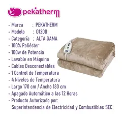 PEKATHERM - Manta Eléctrica Calefactora