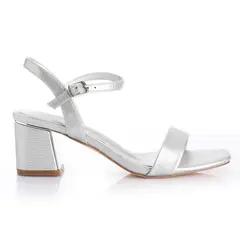 VIA UNO - Sandalia Mujer Plata 22633626