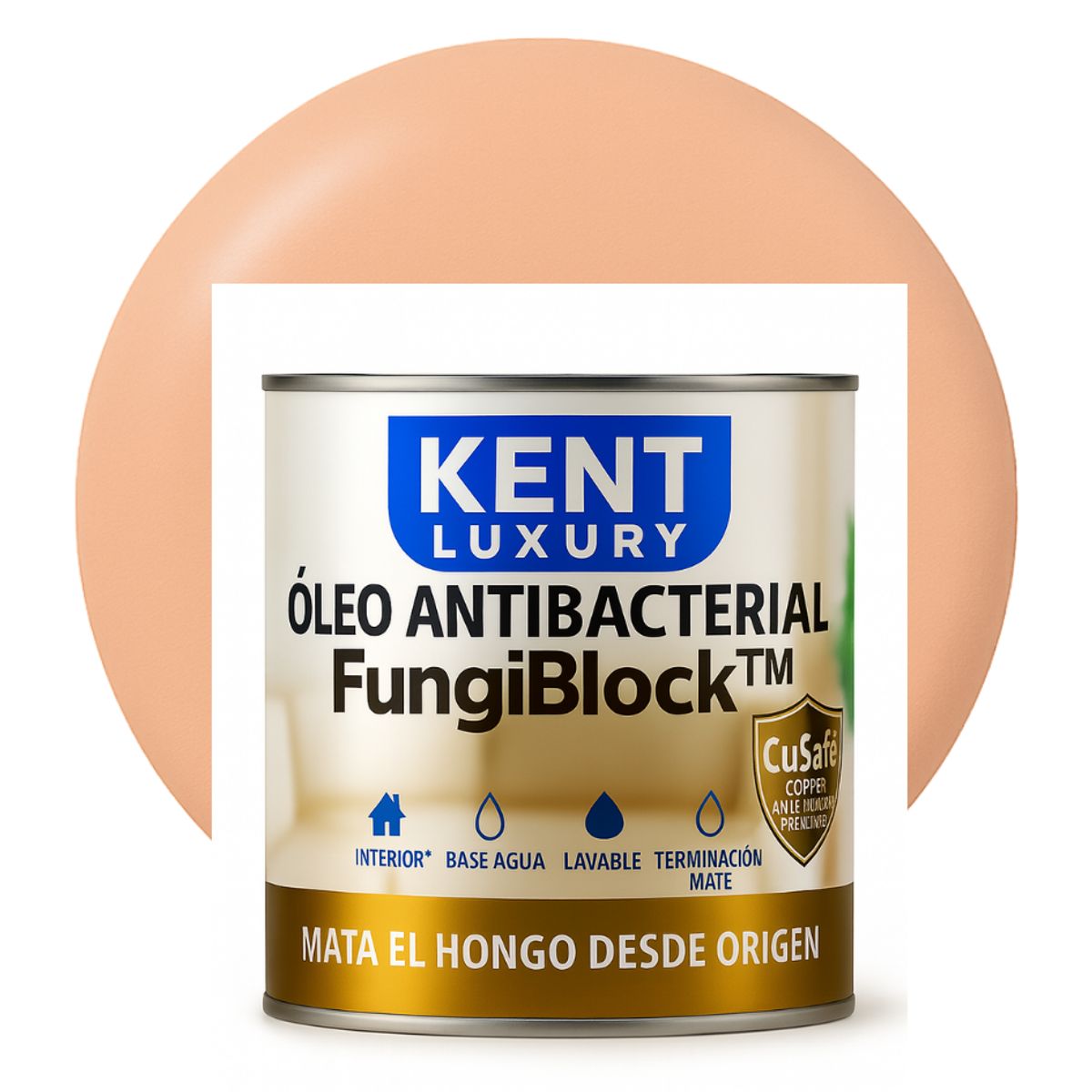 KENT - ÓLEO ANTIBACTERIAL  FungiBlock™ - 1L DURAZNO CLARO