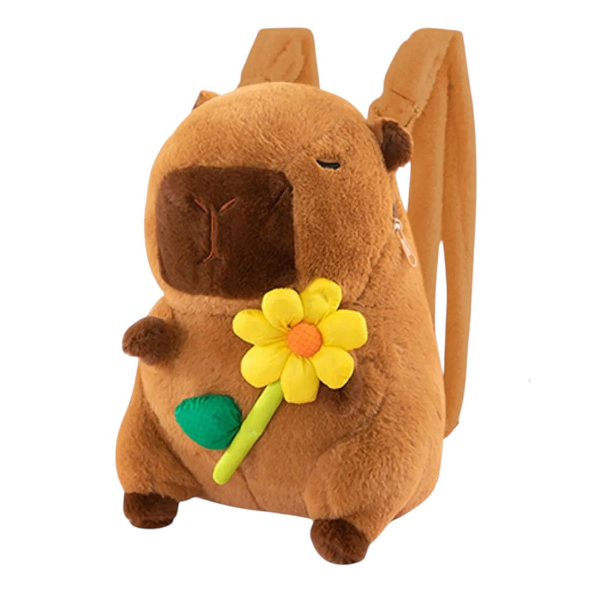 GENERICO - MOCHILA CAPYBARA CON FLOR AMARILLA