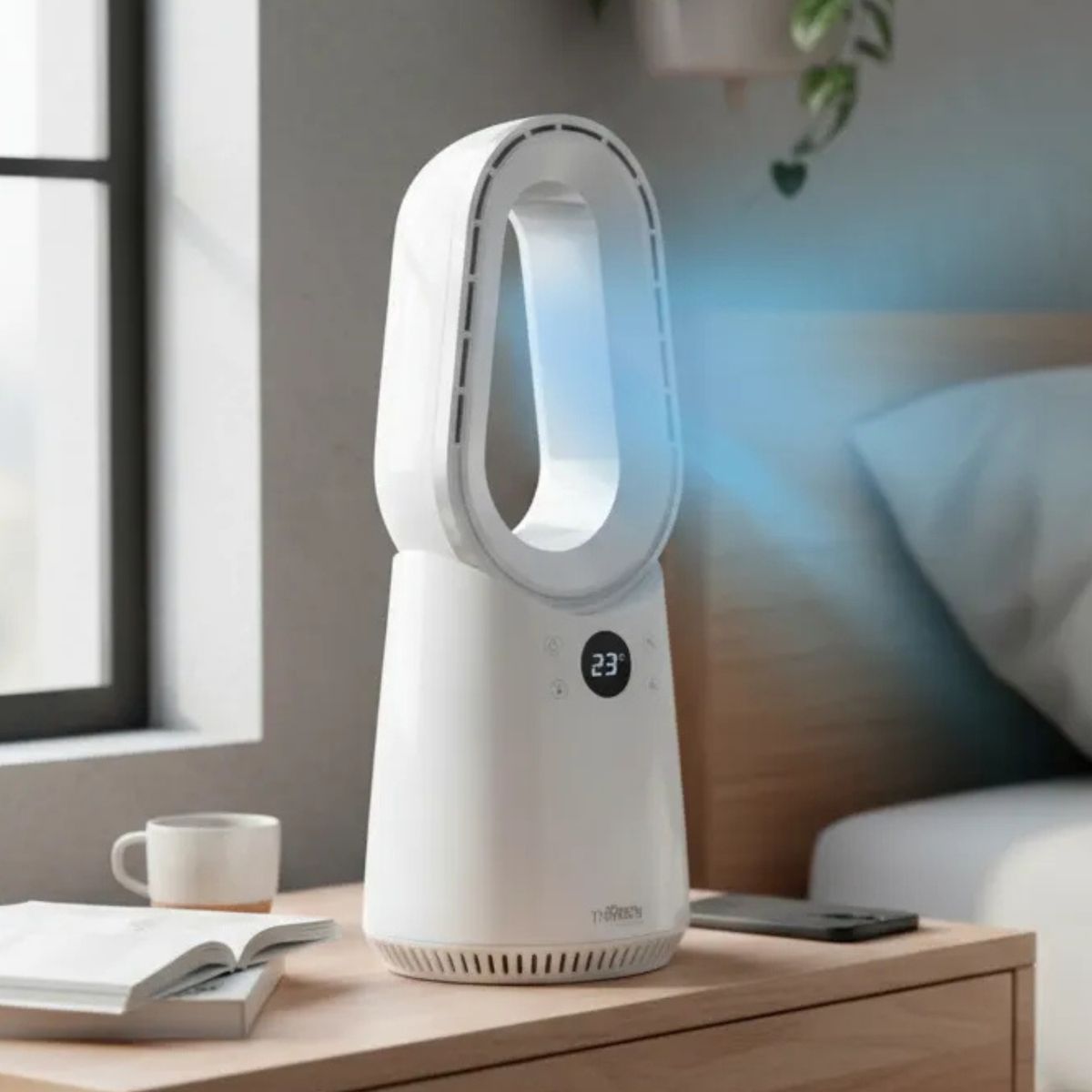 THORBEN - Ventilador Escritorio Pie Silencioso Thor Bladeless Digi Fan