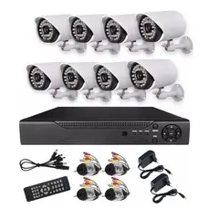 GENERICO - Kit De 8 Cámaras AHD Con DVR 1080p Full HD