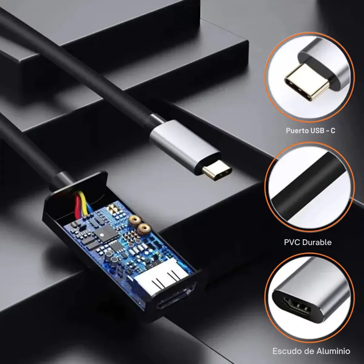 OEM - Hub Adaptador USB Tipo C a 1 HDMI 2.1 Ultra HD 8K 60Hz, 4K 144Hz