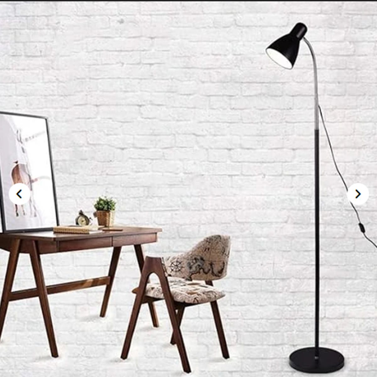 AVC Y VELL MAX - LAMPARA LIVING DE PIE CURVA NEGRA