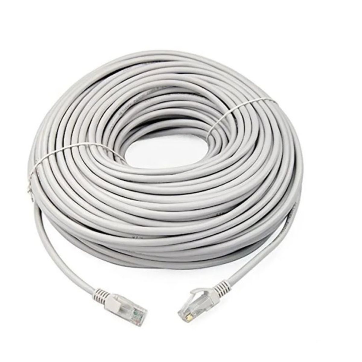 GENERICO - Cable Red Cat 6 Armardo Por 50 metros Gris RJ45 Red LAN