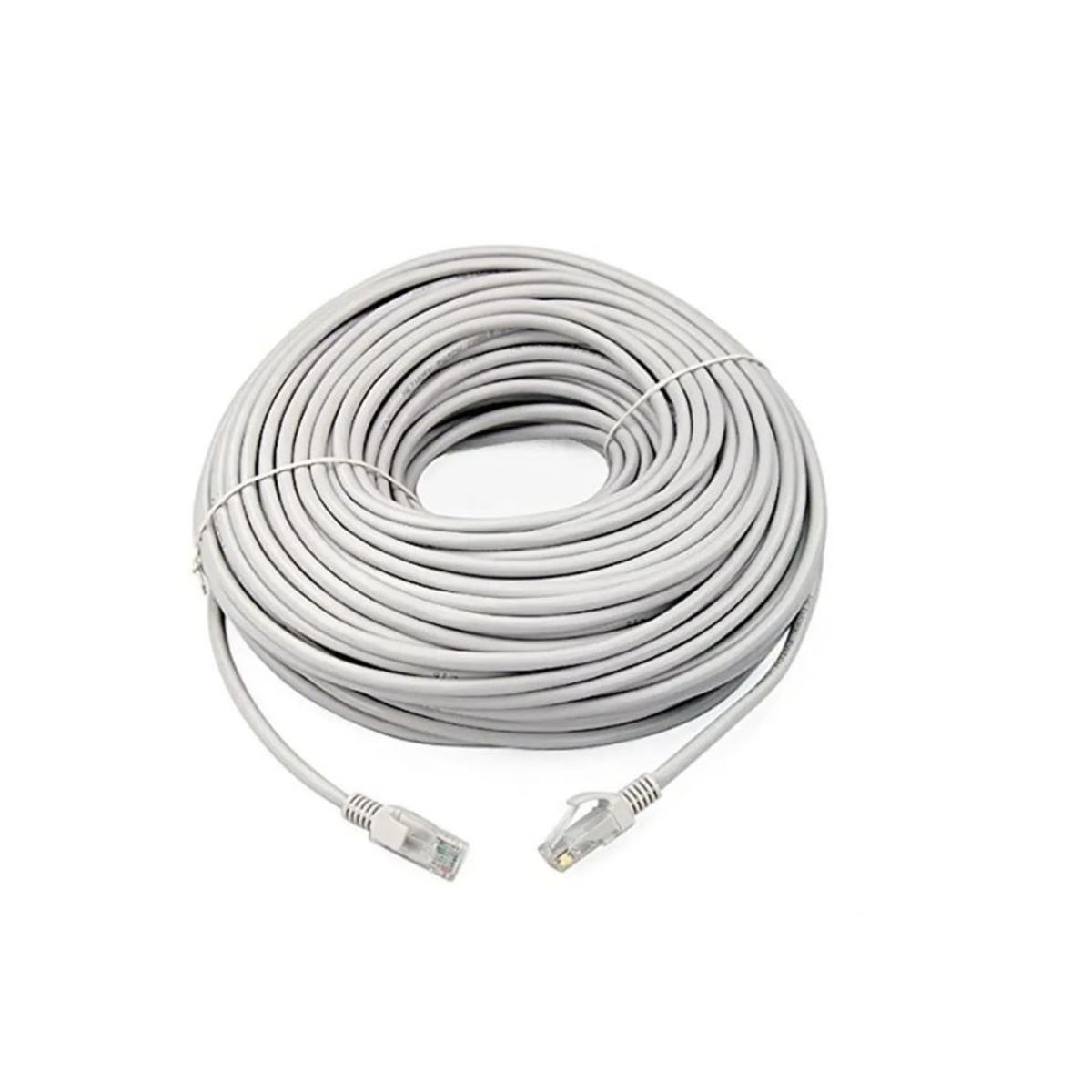 GENERICO - Cable Red Cat 6 Armardo Por 50 metros Gris RJ45 Red LAN