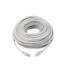 GENERICO - Cable Red Cat 6 Armardo Por 50 metros Gris RJ45 Red LAN
