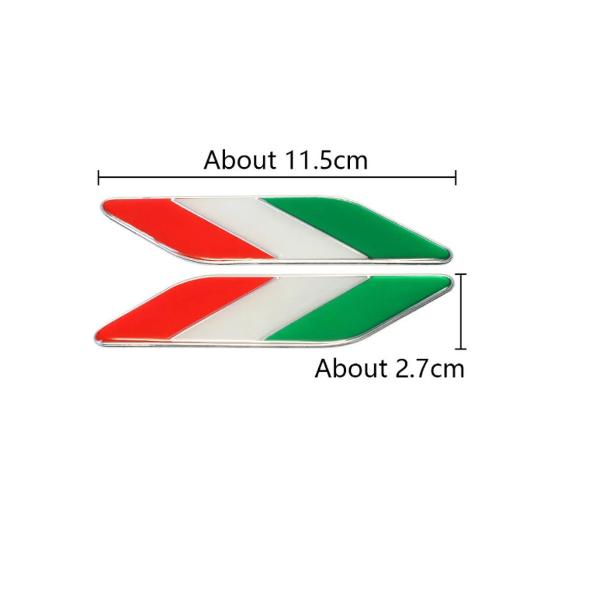 GENERICO - Par Logo Adhesivo Bandera Italia Para Auto