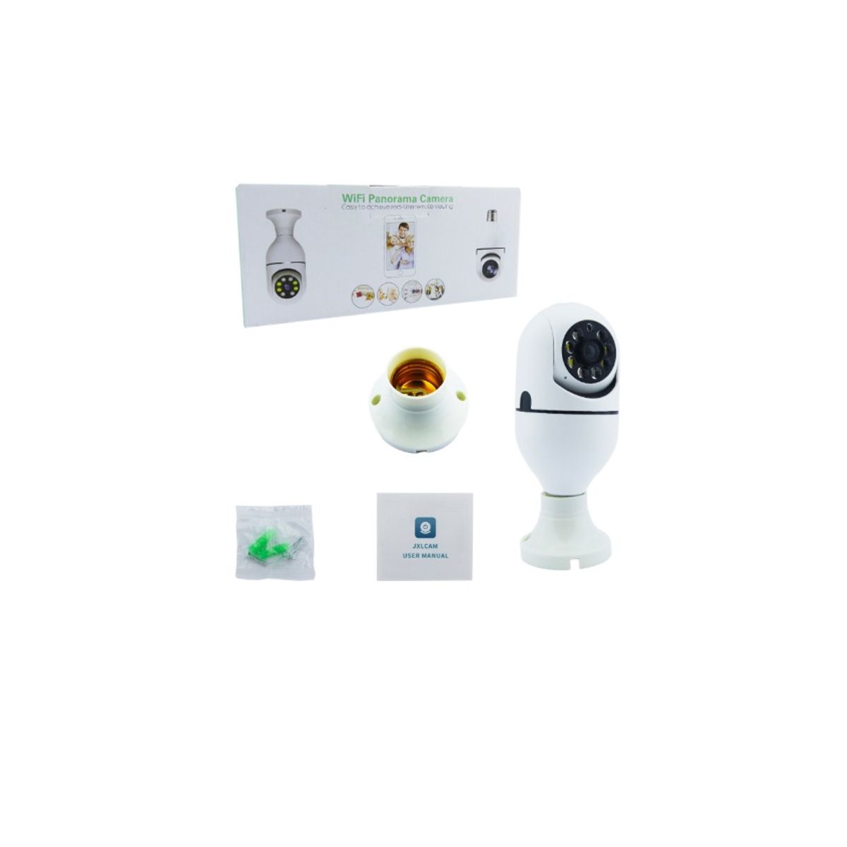 GENERICO - Cámara IP Ampolleta Compatible con Android-IOS lD-P6WIFI