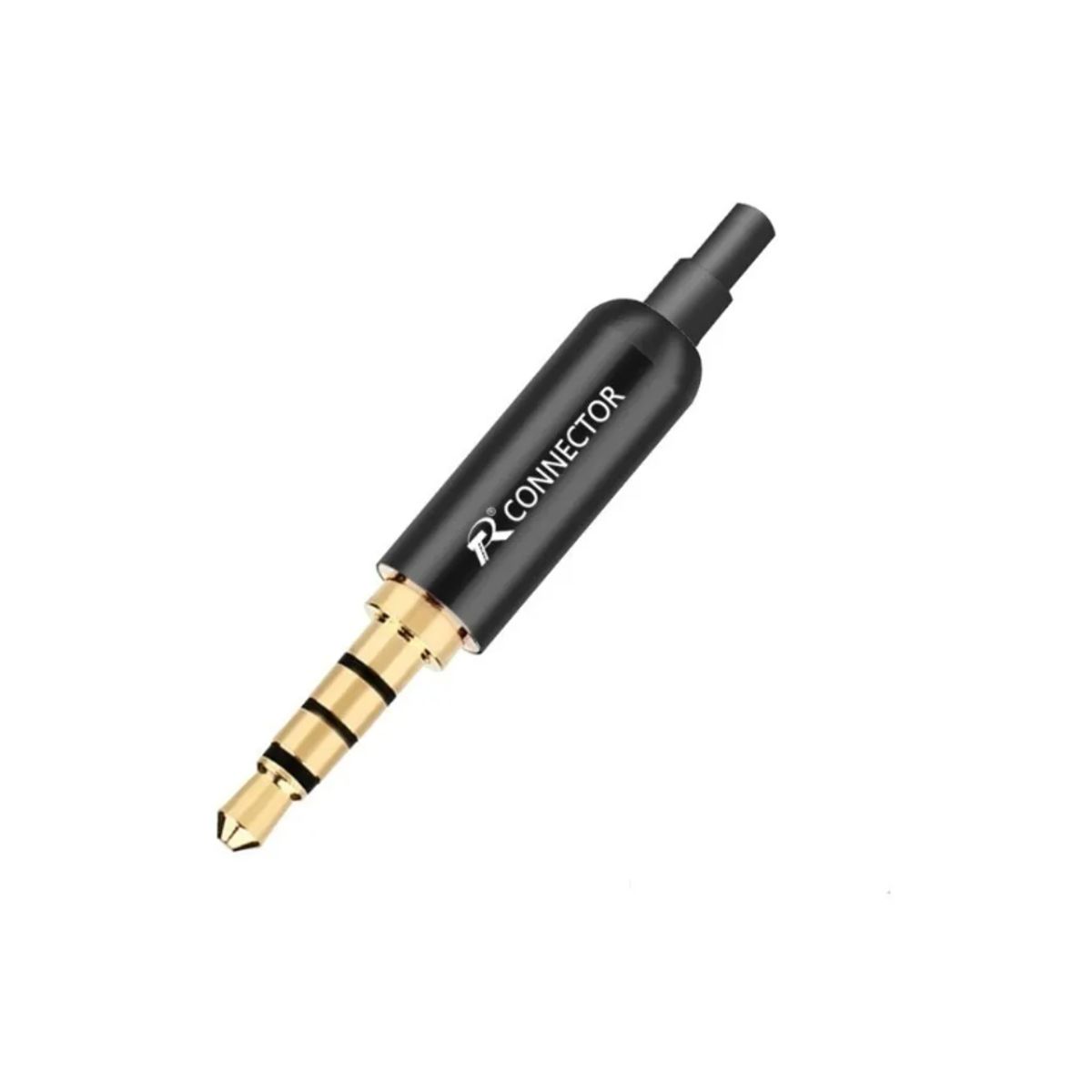 GENERICO - Plug Jack 4 Polos 3.5 Mm Bañado Oro + Abrazadera Cable