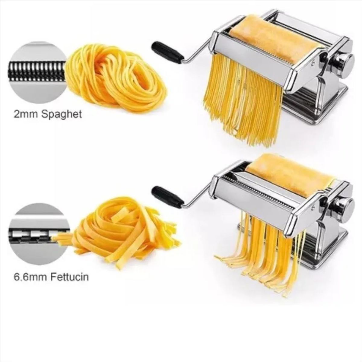 GENERICO - Maquina Manual De Pastas Acero Inoxidable Color Plateado