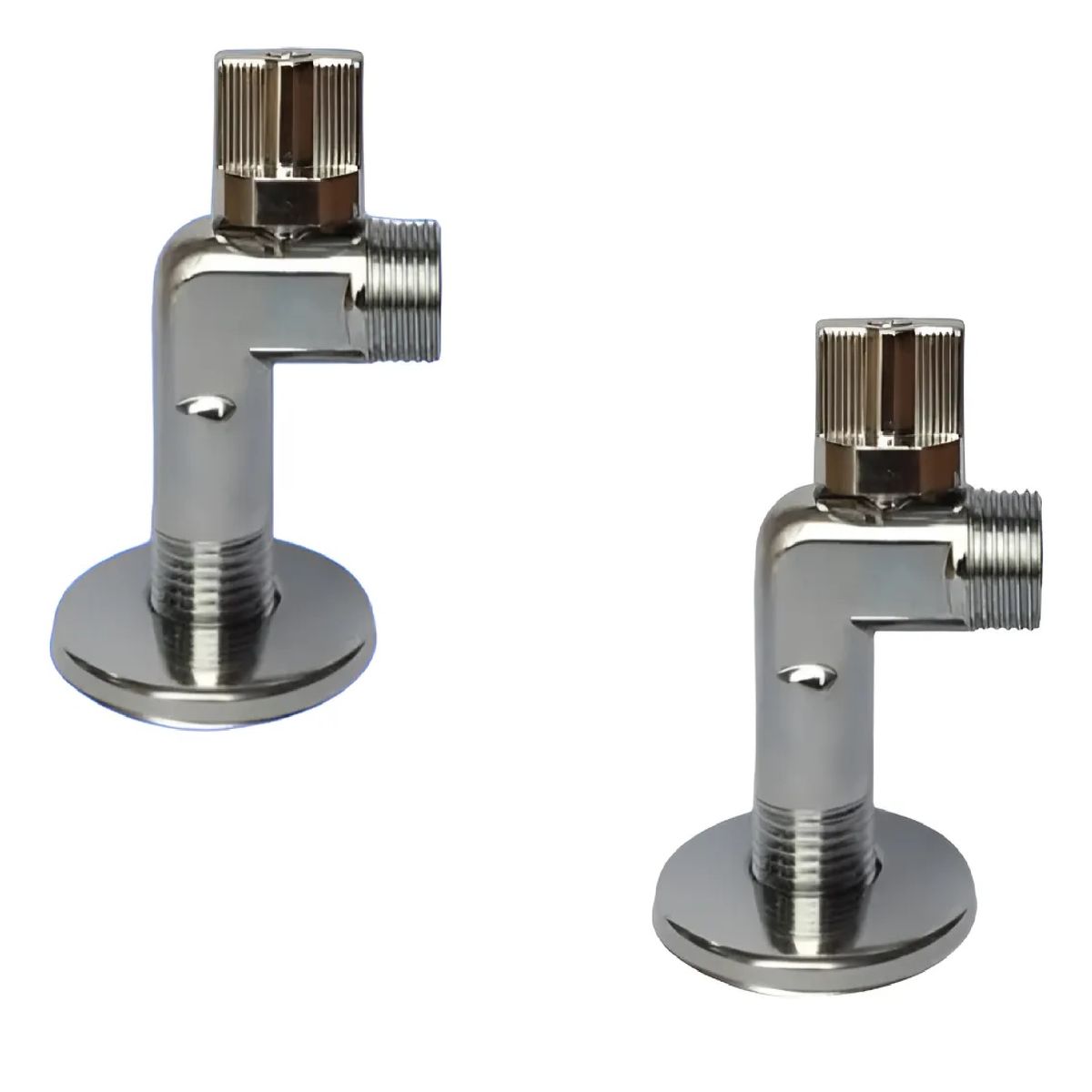 GENERICO - Llave Angular Con Codo Media X Media Aquakit 2 Unidades