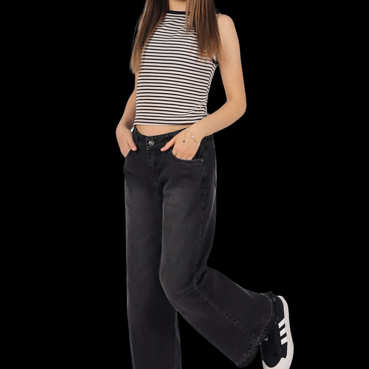 DIVINO JEANS - Jeans Lunita III Negro Divino Teen