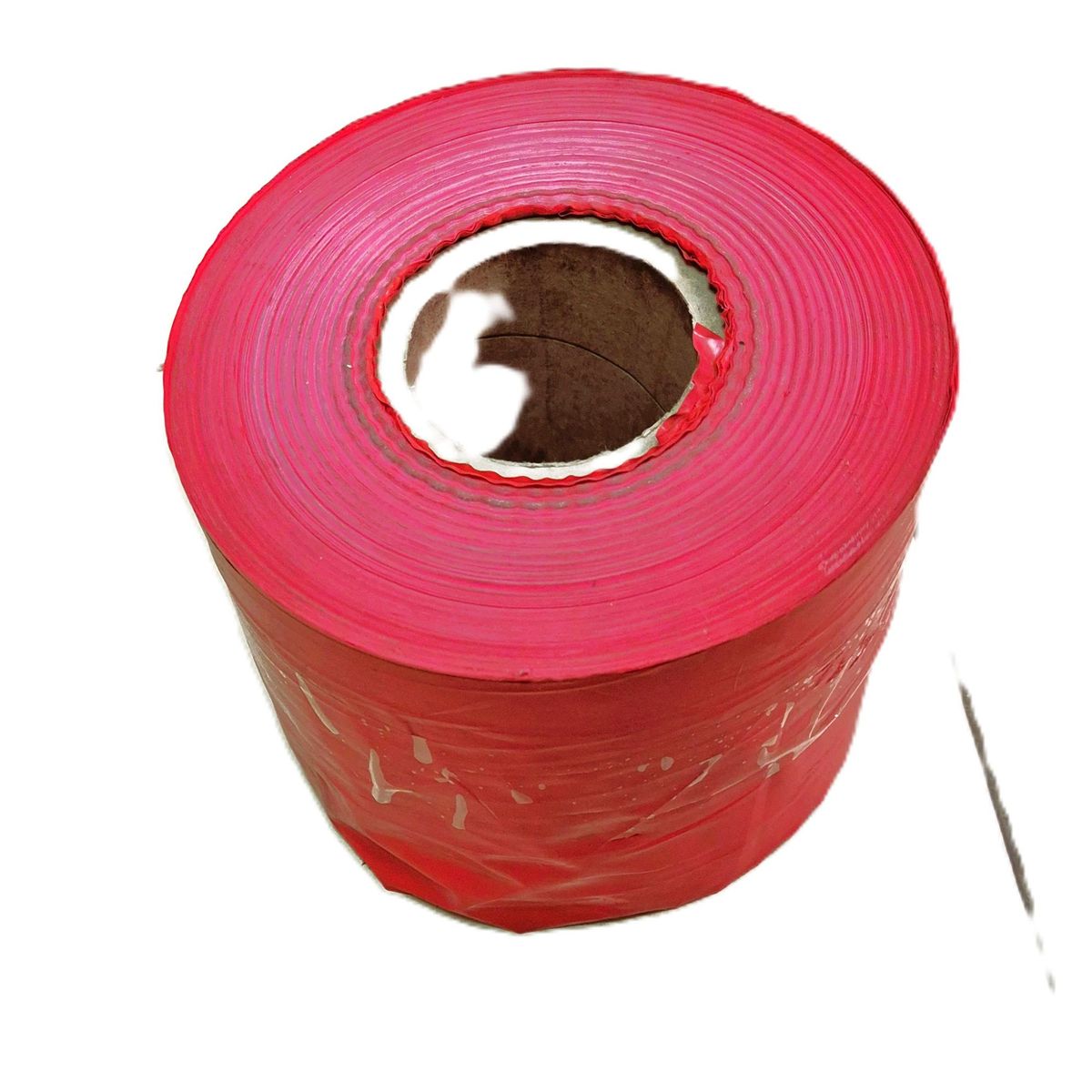 GENERICO - Cinta señalizadora roja plastica de15 cms x 350 mts  rollo 5 kilos