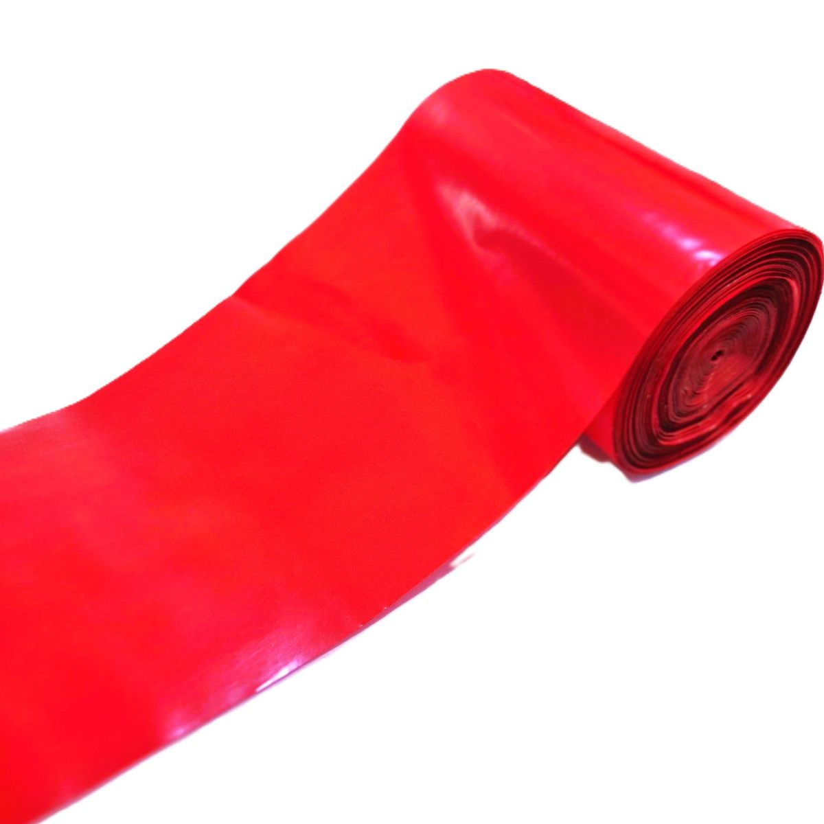 GENERICO - Cinta señalizadora roja plastica de15 cms x 350 mts  rollo 5 kilos