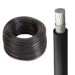 GENERICO - Cable Aluminio Subterráneo 1x16mm Aislado rollo 100mts Negro