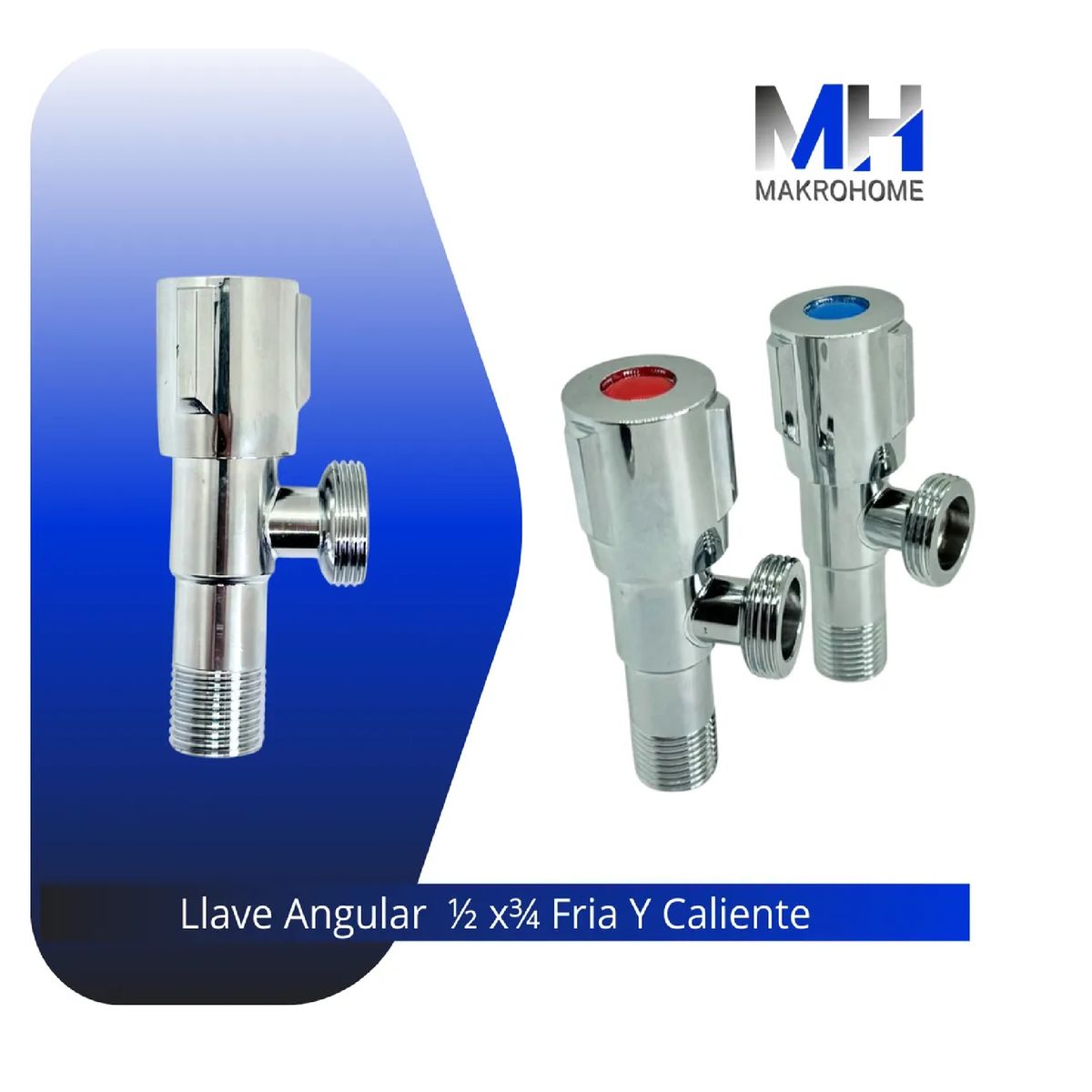 GENERICO - Llave Angular Compacta Media X Tres Cuartos Fria Y Caliente Aquakit