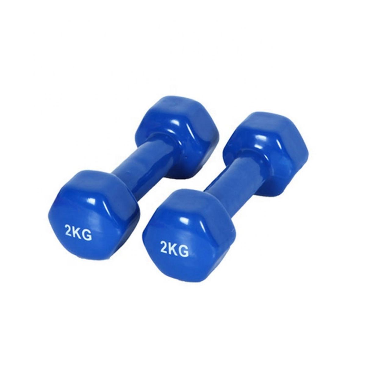 JAGIMA - Pack 2 Mancuernas De 2kg Cu Antideslizantes Fitnes y Yoga - Azul