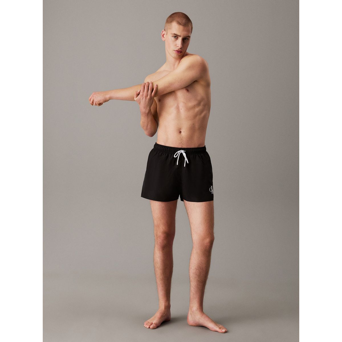 CALVIN KLEIN - Traje de Baño Corto Ck Monogram Negro Calvin Klein