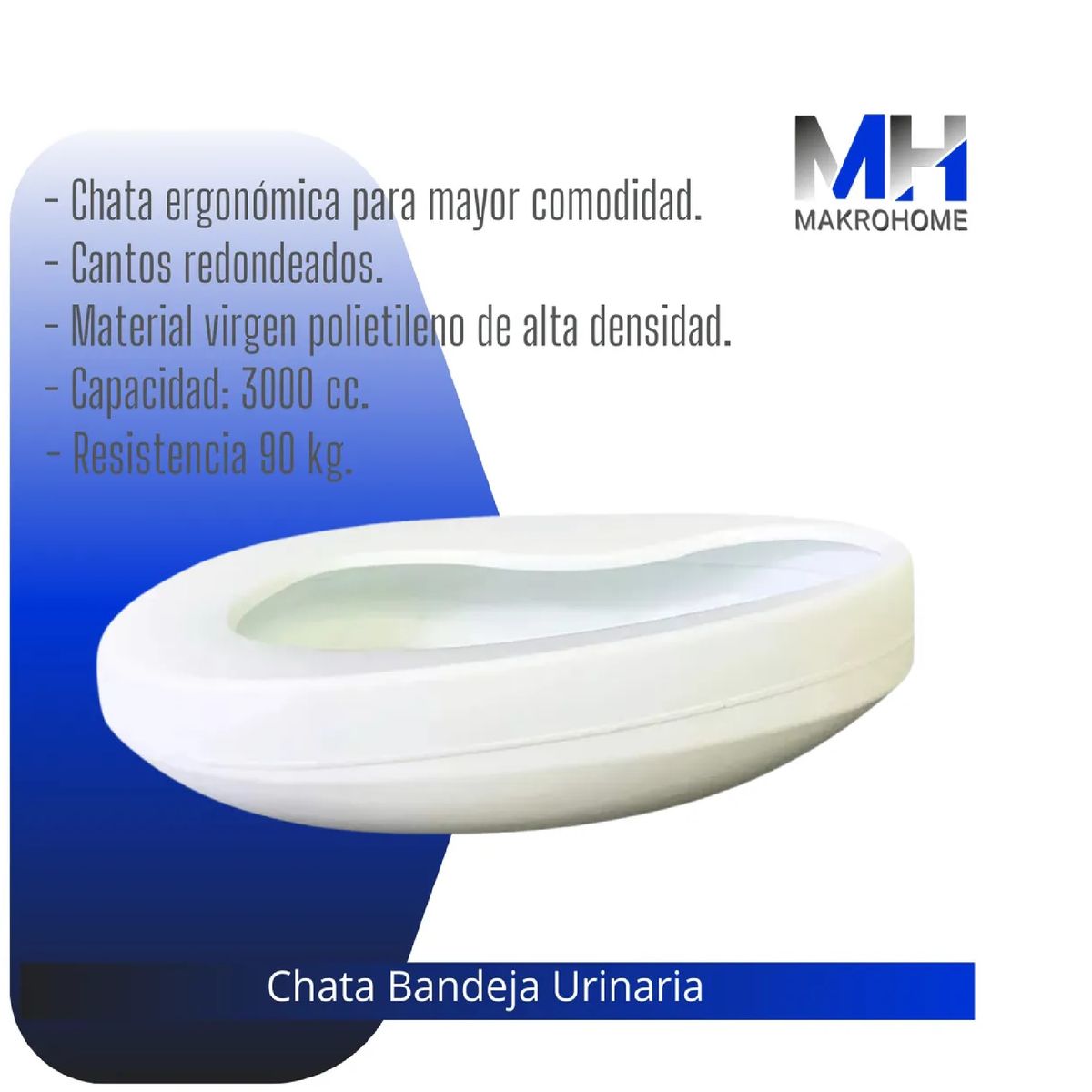 CRANBERRY - Chata Anatómica Cranberry Reutilizable 3 Litros Blanca