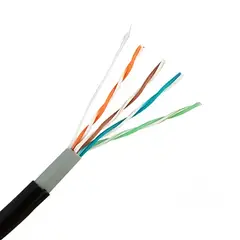 OEM - Cable de red exterior Cat6, 24 AWG, 100% cobre, 4x2x0,51mm caja de 100 m