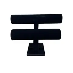 GENERICO - Soporte Exhibidor de Pulseras o Relojes 2 Niveles Negro Gms