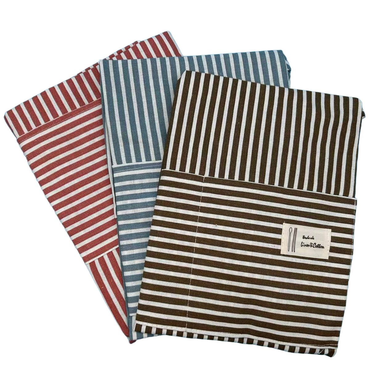 OASIS - Pack De 3 Delantales De Algodón Y Lino Cocina Barbero Pintor