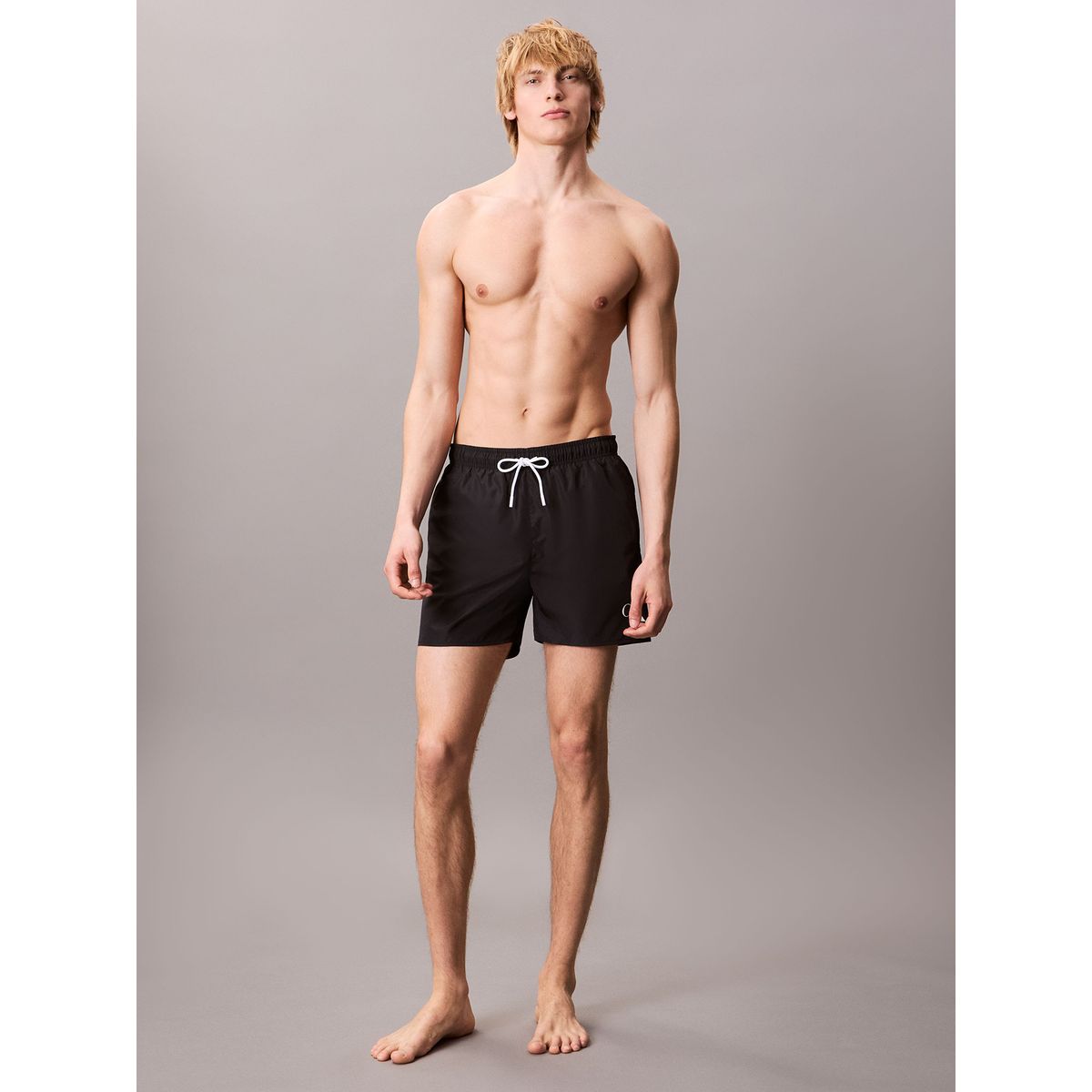 CALVIN KLEIN - Traje de Baño Largo Medio Ck Monogram Negro Calvin Klein