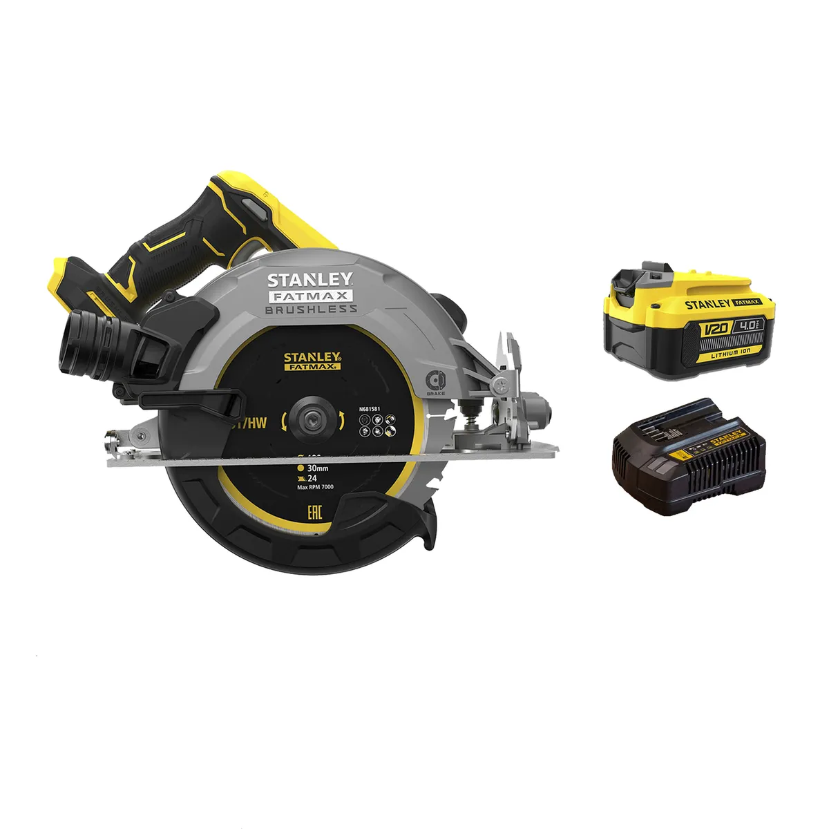 STANLEY - Sierra circular 7-1/4" 20V + Regalo Batería y Cargador STANLEY SBC550-BS