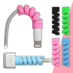 GENERICO - Pack De 4 Protector De Cables De Espiral - Naranjo