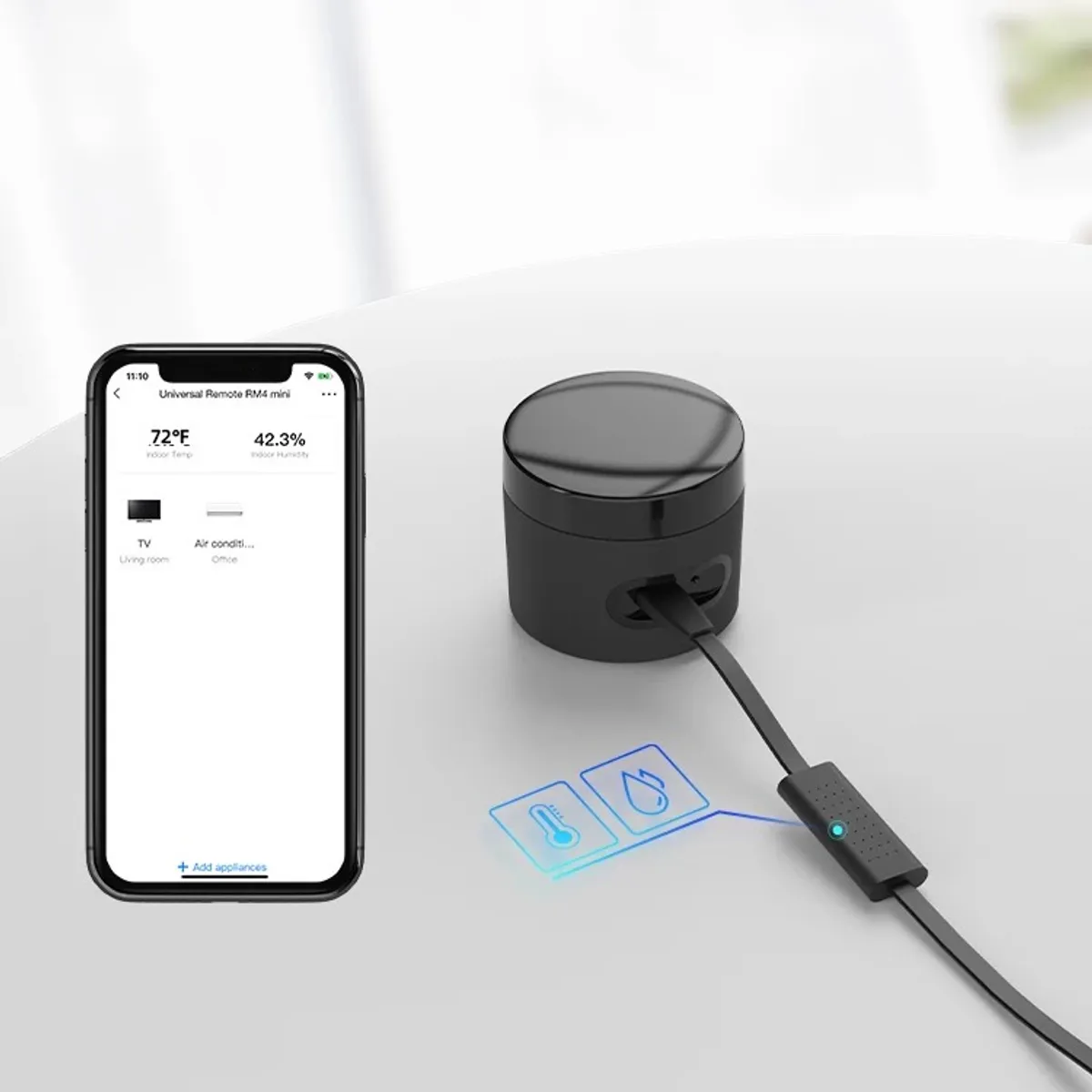 BROADLINK - Broadlink Rm4 Mini + Cable Hts2 Humedad Y Temperatura