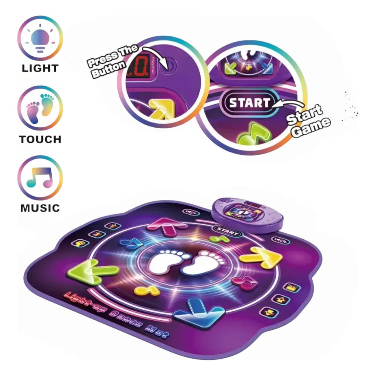 GENERICO - Alfombra Electrónica De Baile Para Niños Plegable Bluetooth