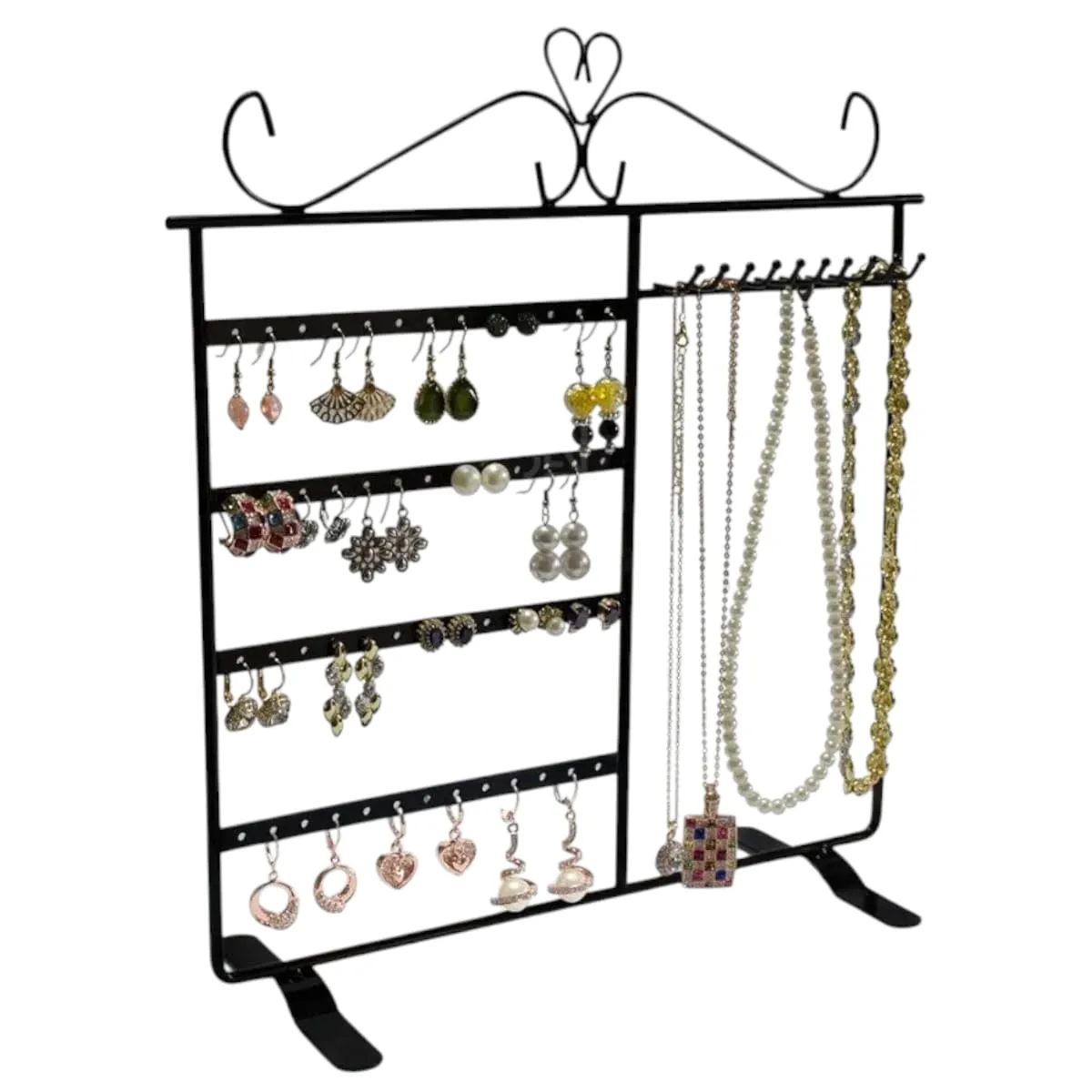 GENERICO - Organizador de Joyas Metálico para Aretes y Collares Gms