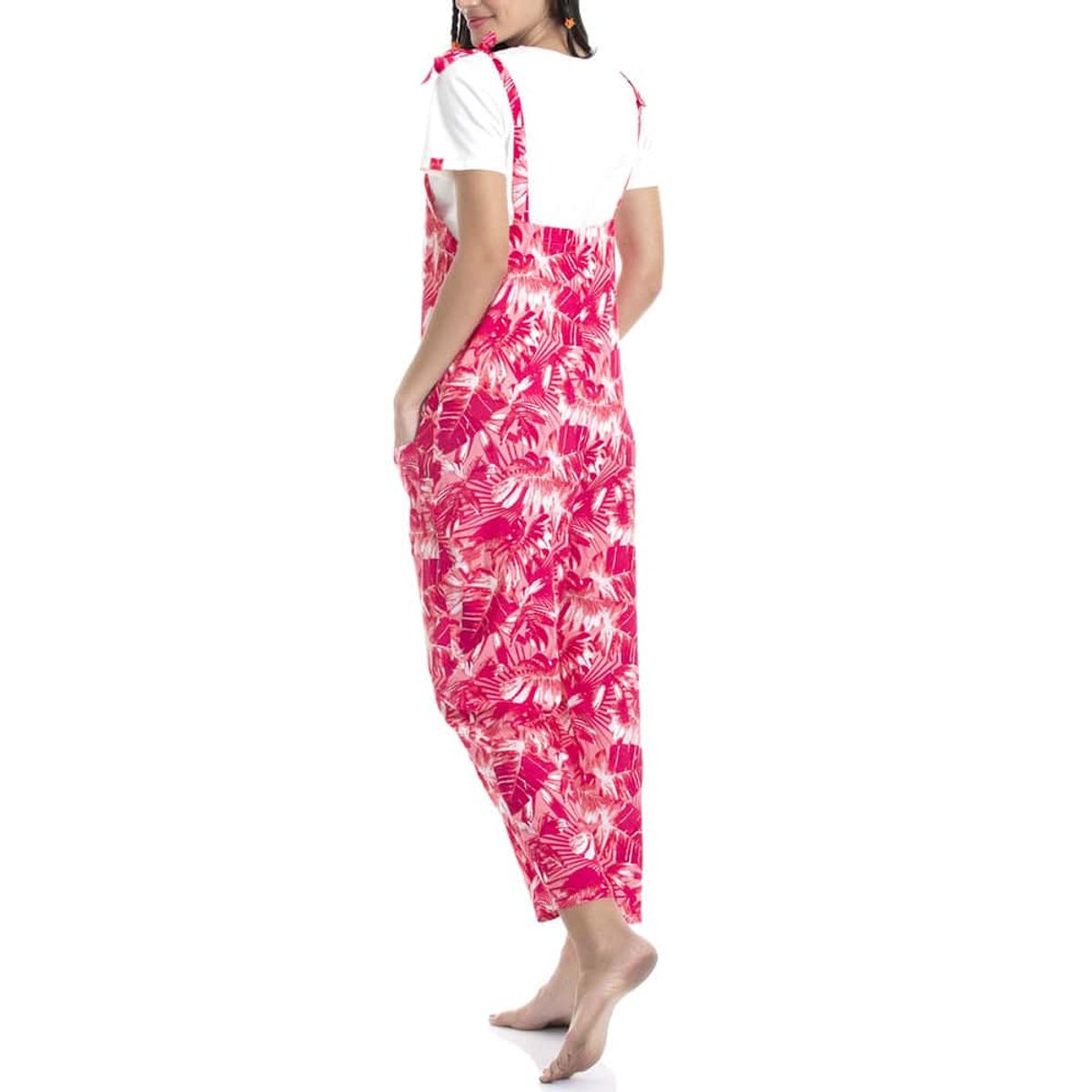 LADY GENNY - Pijama Jardinera De Viscosa Con Estampado Floreado