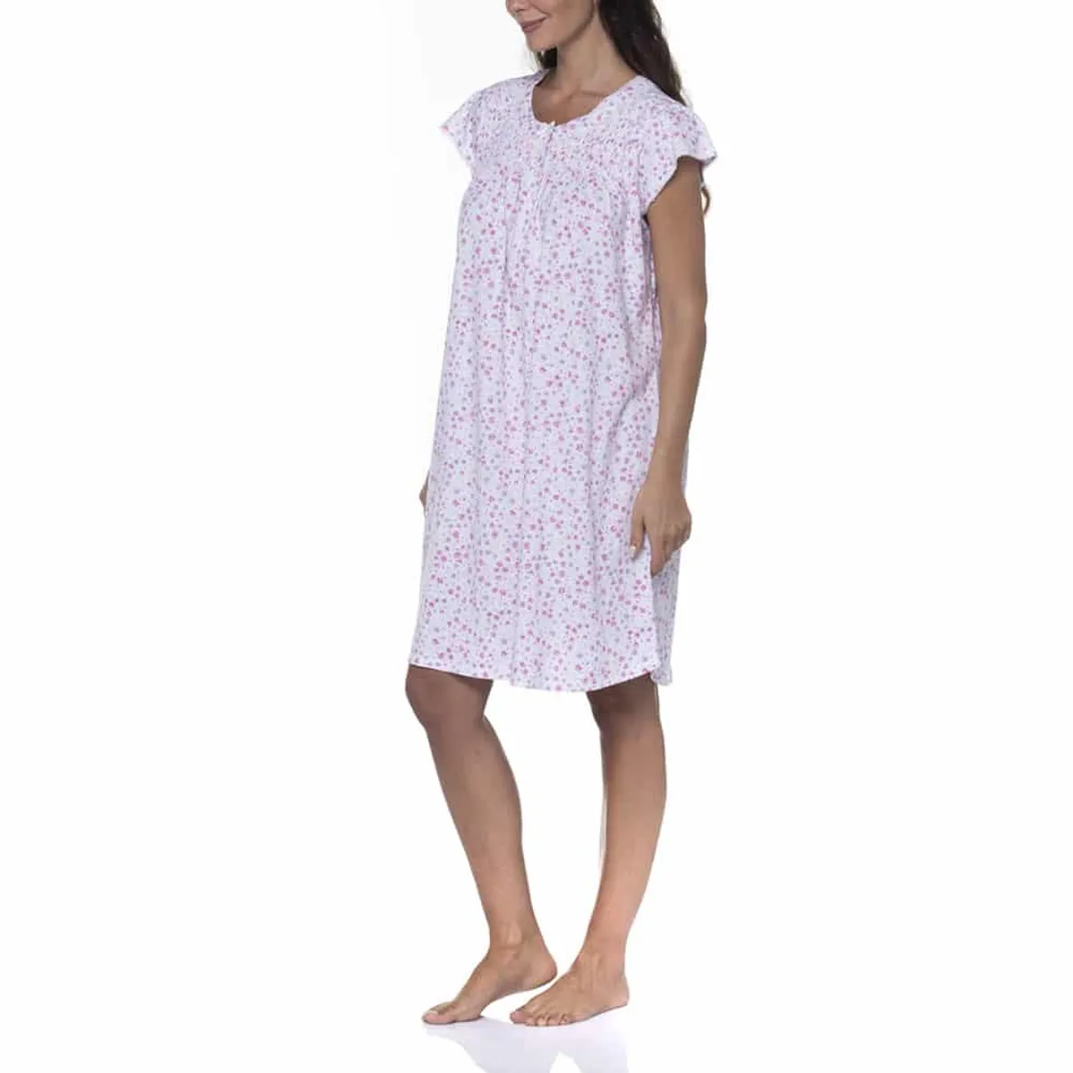 LADY GENNY - Camisa De Dormir Estampada De Algodón