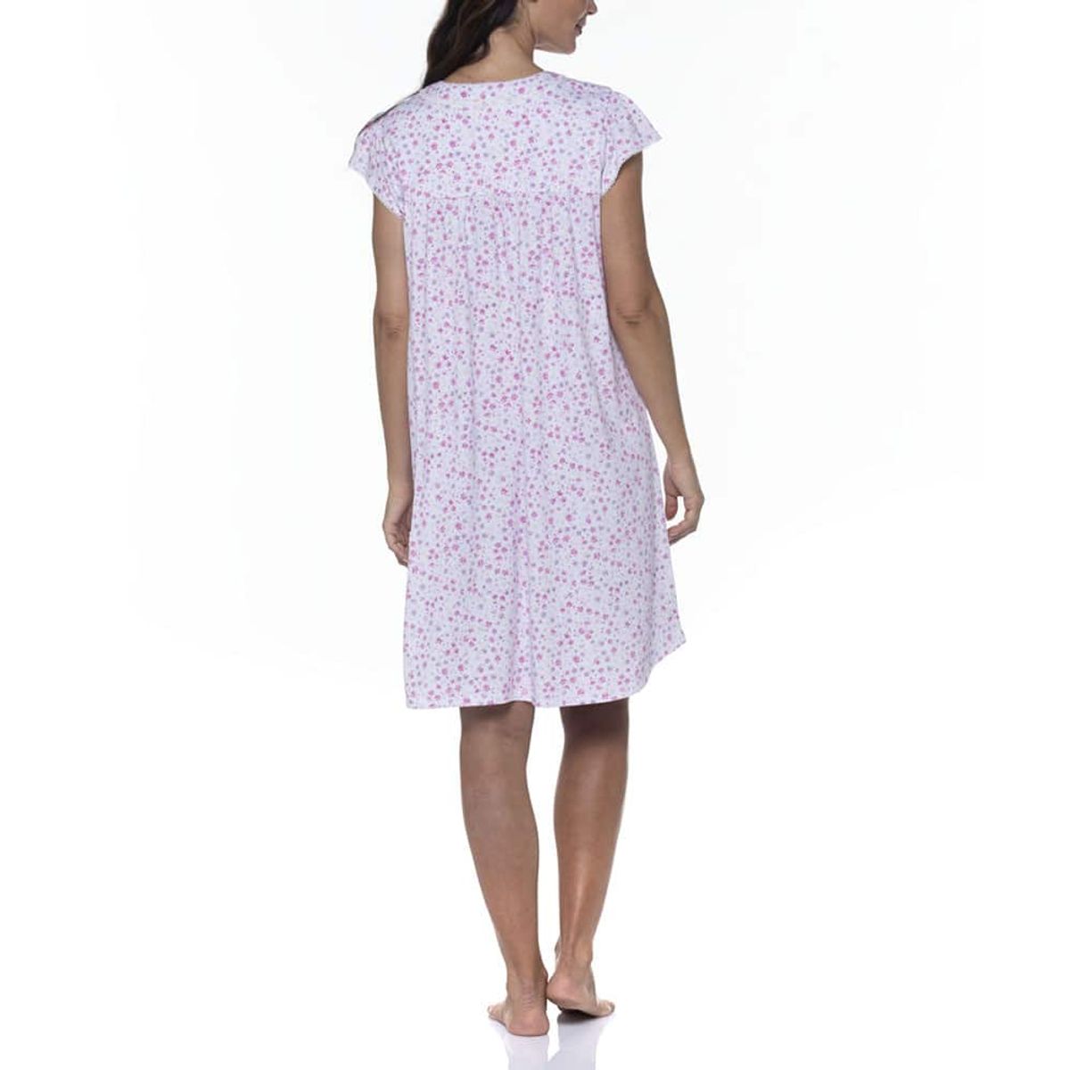 LADY GENNY - Camisa De Dormir Estampada De Algodón