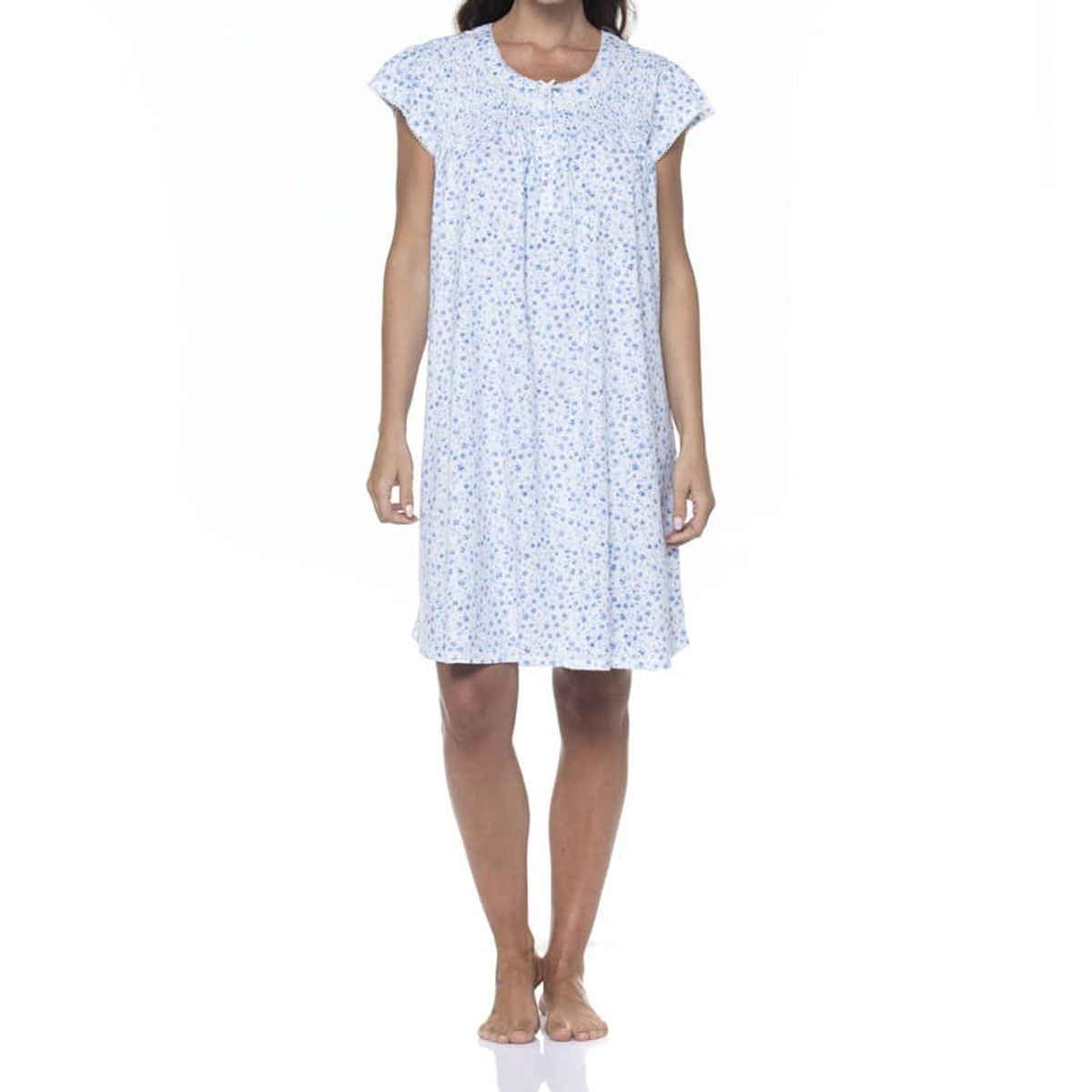 LADY GENNY - Camisa De Dormir Estampada De Algodón