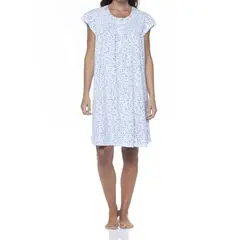 LADY GENNY - Camisa De Dormir Estampada De Algodón