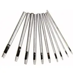 GENERICO - 10 Punzon Punch Perforador Cuero Cinturon Cartera 0,5-5mm