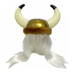 EKOL TACTICA MILITAR - Gorro Sombrero Con Peluca Vikingo Fiestas Halloween 2025