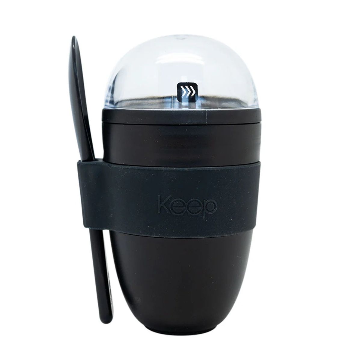 KEEP - Vaso Yogurt Frutas y Cereal 330 Ml Negro Keep