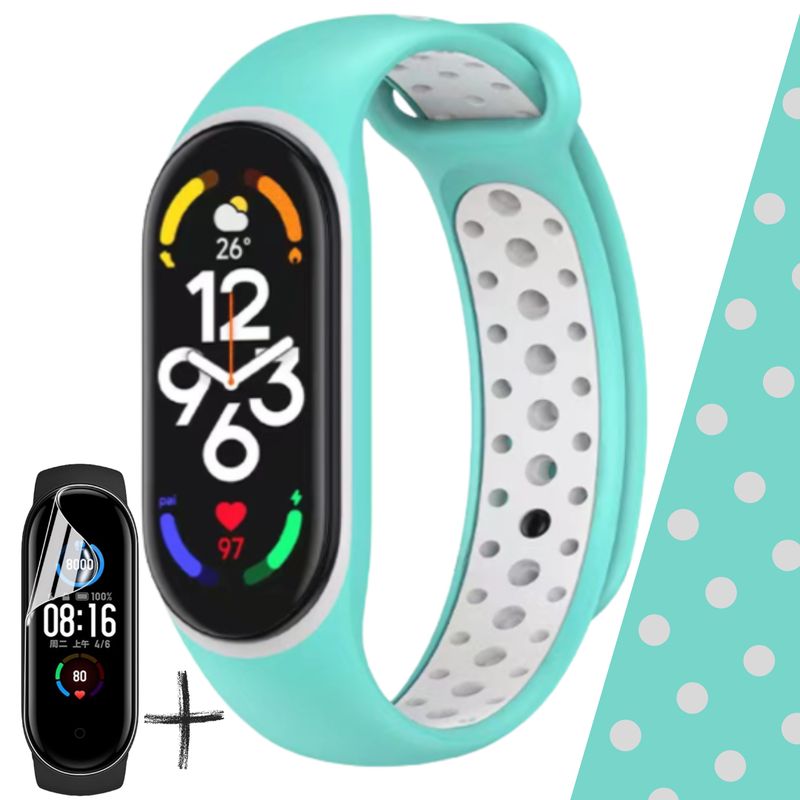 GENERICO - Correas Deportivas + Lámina Para Xiaomi Mi Band 5-6