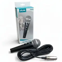 IRM - Micrófono Para Cantar Vocal dinamico Karaoke Pro 10628 + Cable Xlr 3 mts