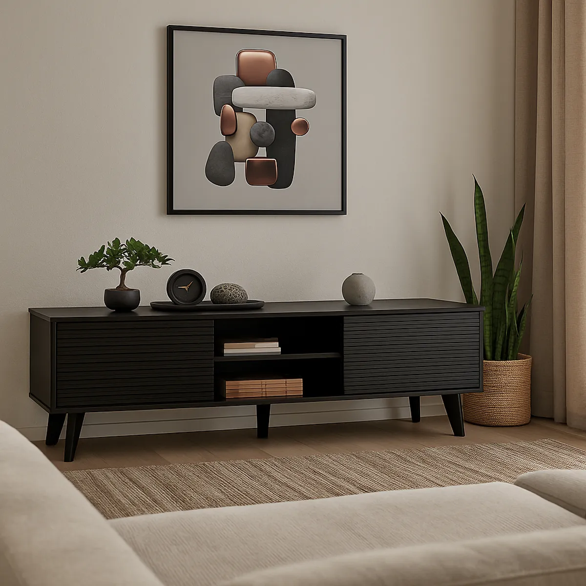 MEDULAR - Rack tv Atacama line black