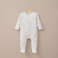 Osito gris con apertura en la espalda de bebé niño