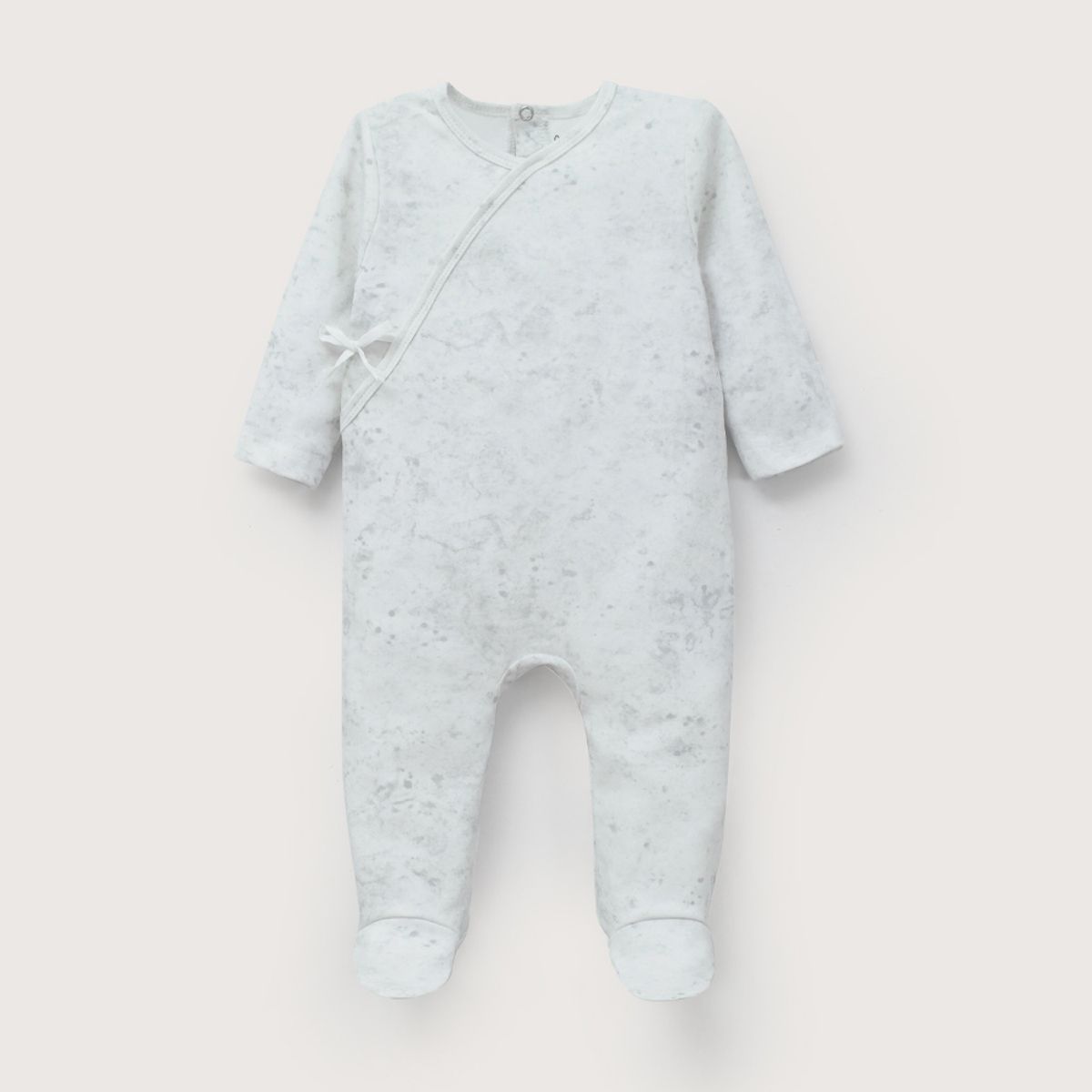 OPALINE - Osito gris con apertura en la espalda de bebé niño