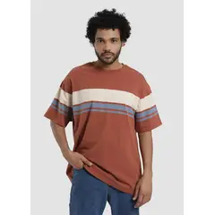 KAYA UNITE - Polera Hombre Heavyweight Rayas