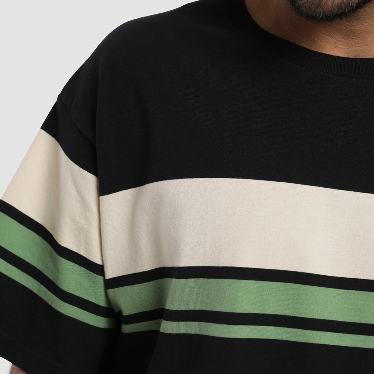 KAYA UNITE - Polera Hombre Heavyweight Rayas