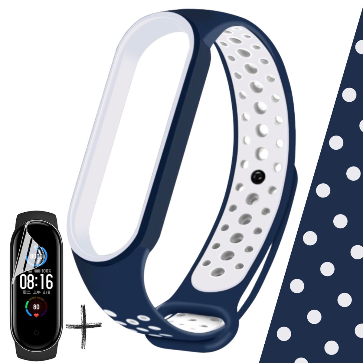 GENERICO - Correas Deportivas + Lámina Para Xiaomi Mi Band 7